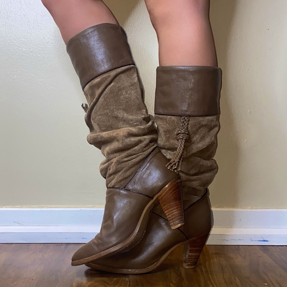 Dingo Slouch Boots | Vintage Dingo Boots | Tan